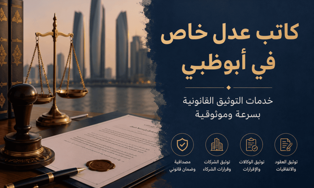 كاتب عدل خاص في أبوظبي: أهم الخدمات والمستندات والإجراءات