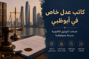 كاتب عدل خاص في أبوظبي: أهم الخدمات والمستندات والإجراءات